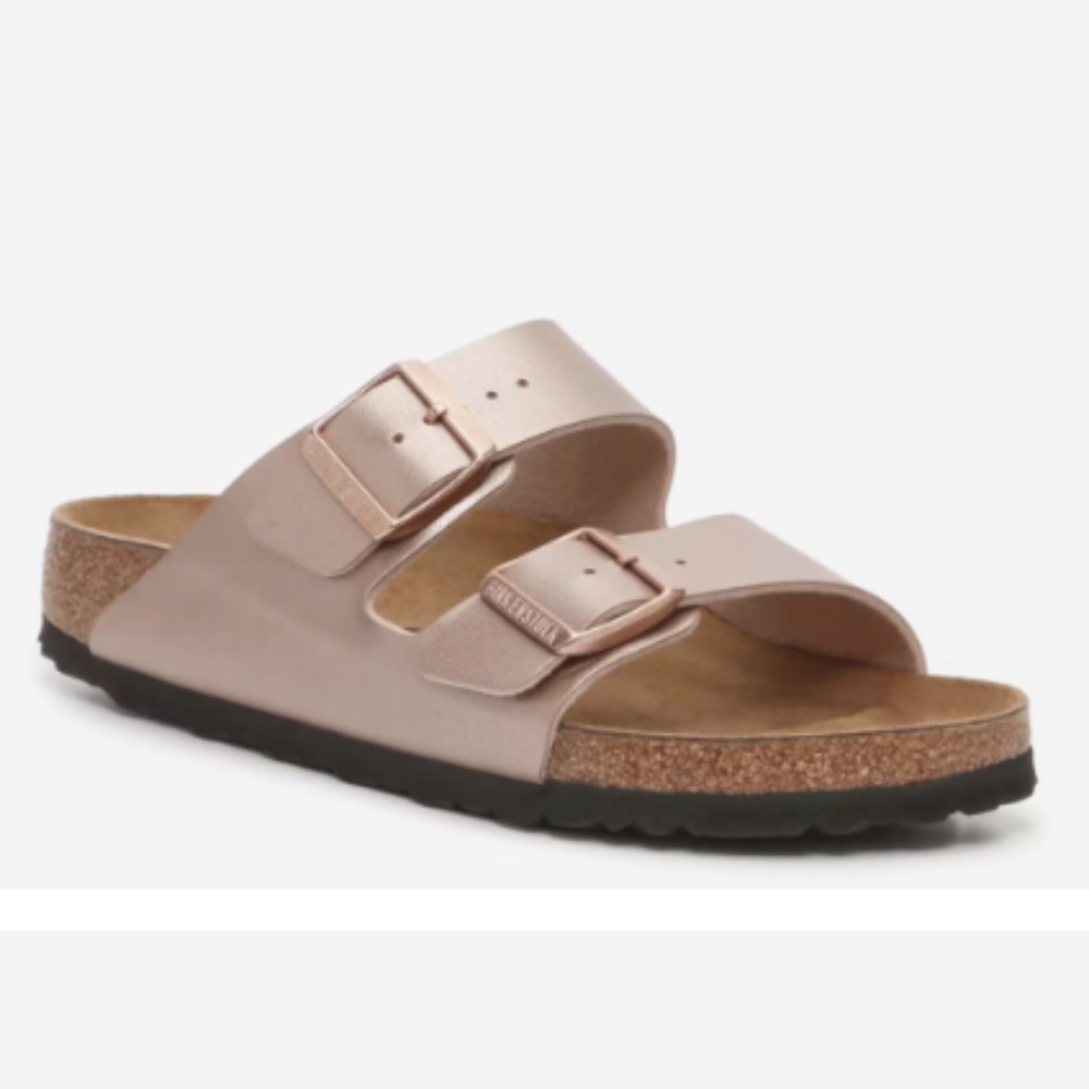 Birkenstock Arizona Sandal - Women's - Rose Gold Metallic - NEW - Size 37/6